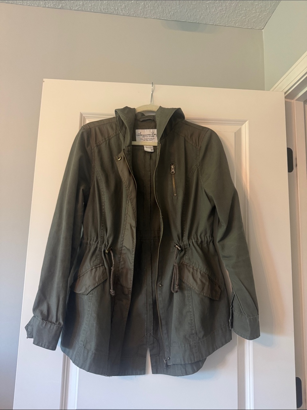 American Rag Olive Utility Hooded Jacket